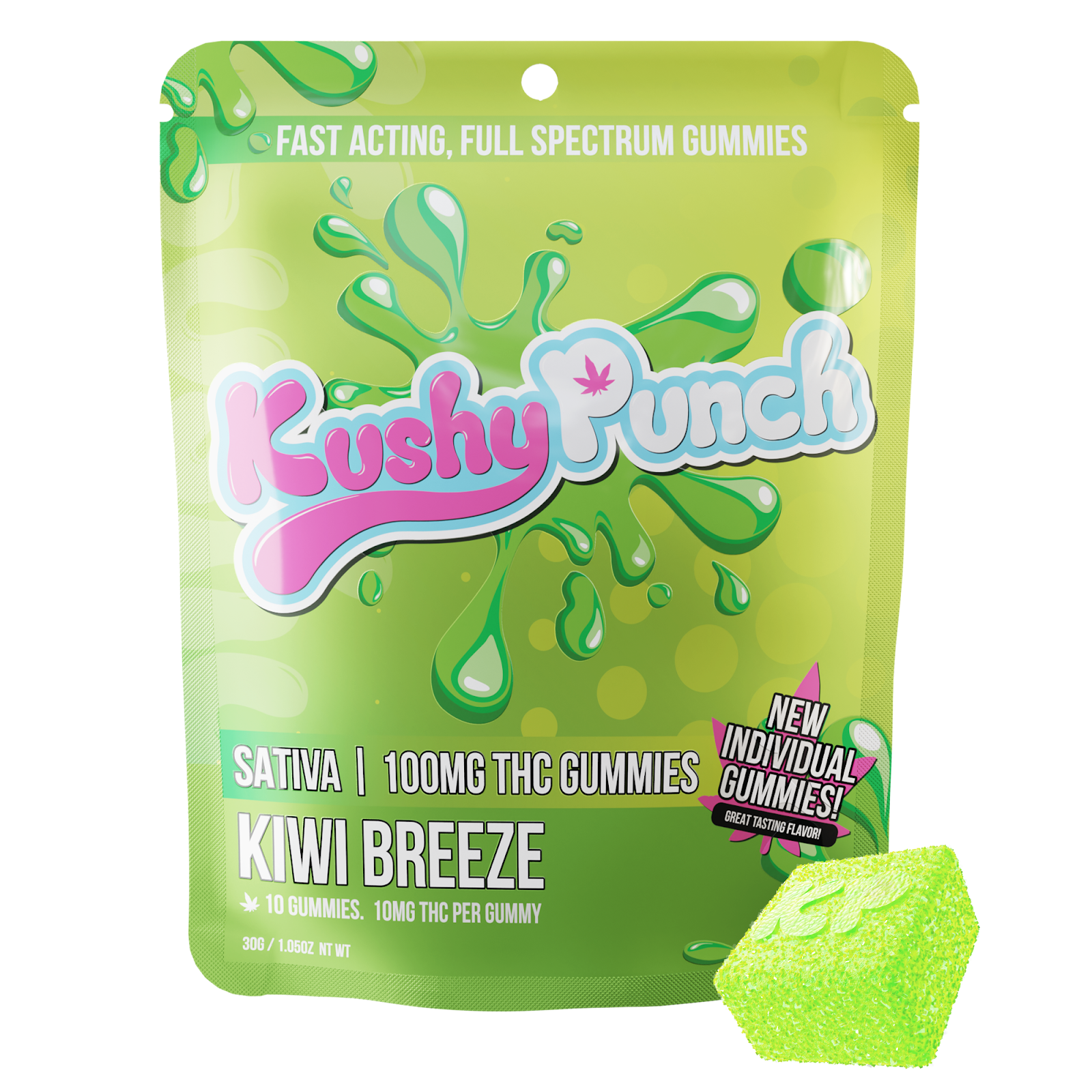 Photograph of product: Gummies 100mg - Kiwi Breeze