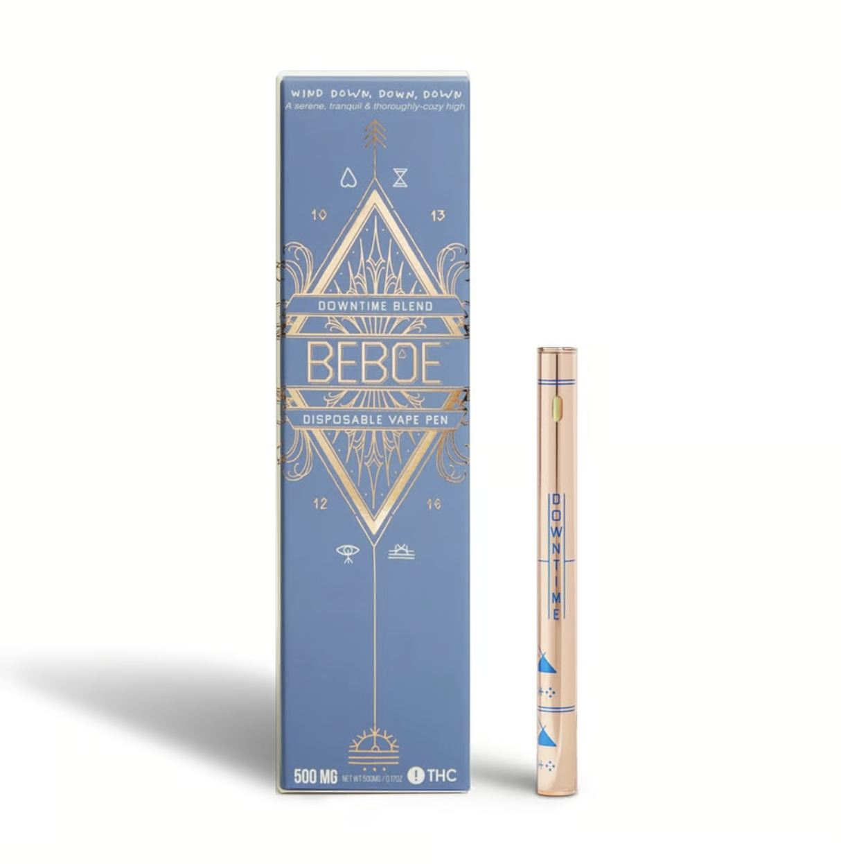 Photograph of product: BEBOE DOWNTIME BLUEBERRY DISPOSABLE .5G
