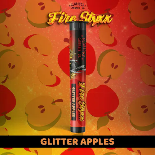 Photograph of product: GLORIOUS | ICC | Infused Preroll | FIRE STYXX | Glitter Apple