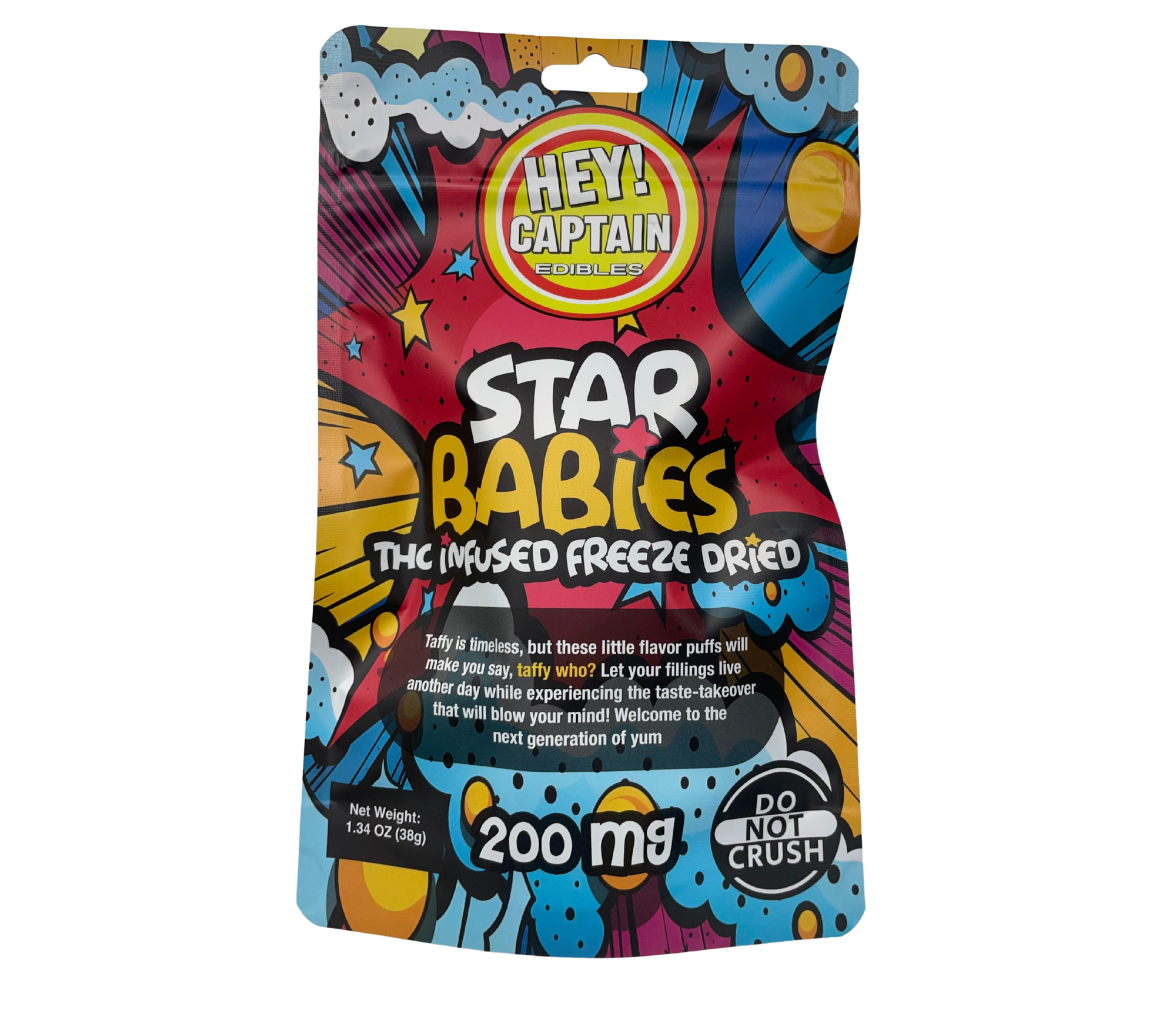Photograph of product: Hey Captain - 200mg Freeze Dried Star Babies - Taffy