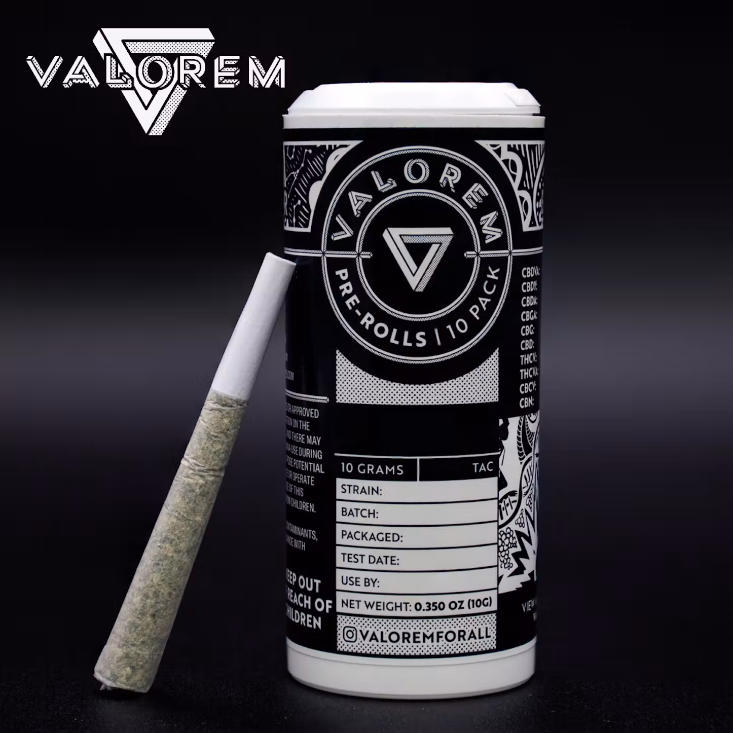 Photograph of product: Preroll - (10Pk) - Pink Breath - Oui'd - Valorem