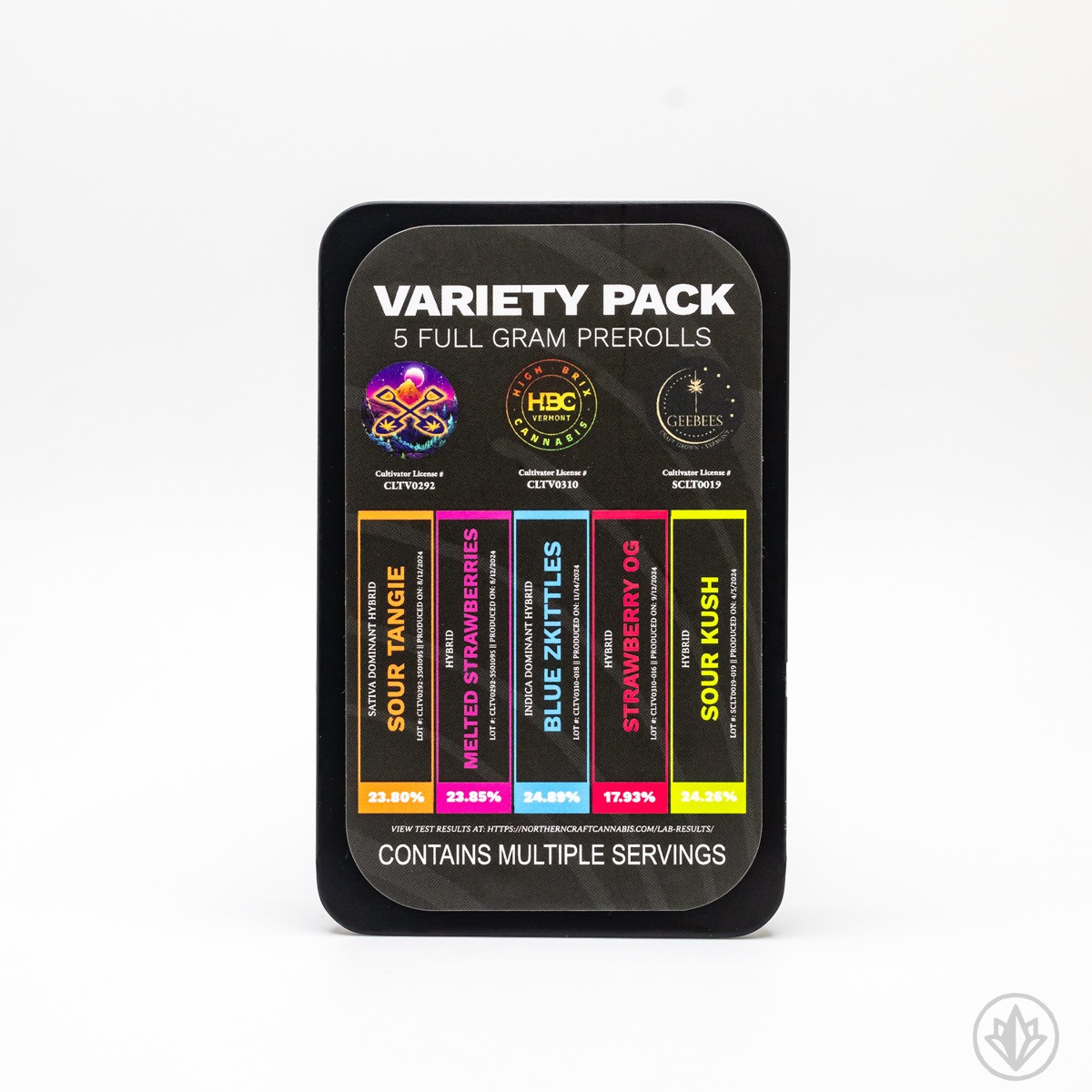 Photograph of product: Preroll 5pk - Mixed Cultivator Variety Pack