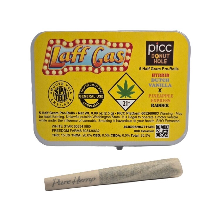 Photograph of product: Butter Roll & Hi-Chew 5pk/ Infused Prerolls (Laff Gas)