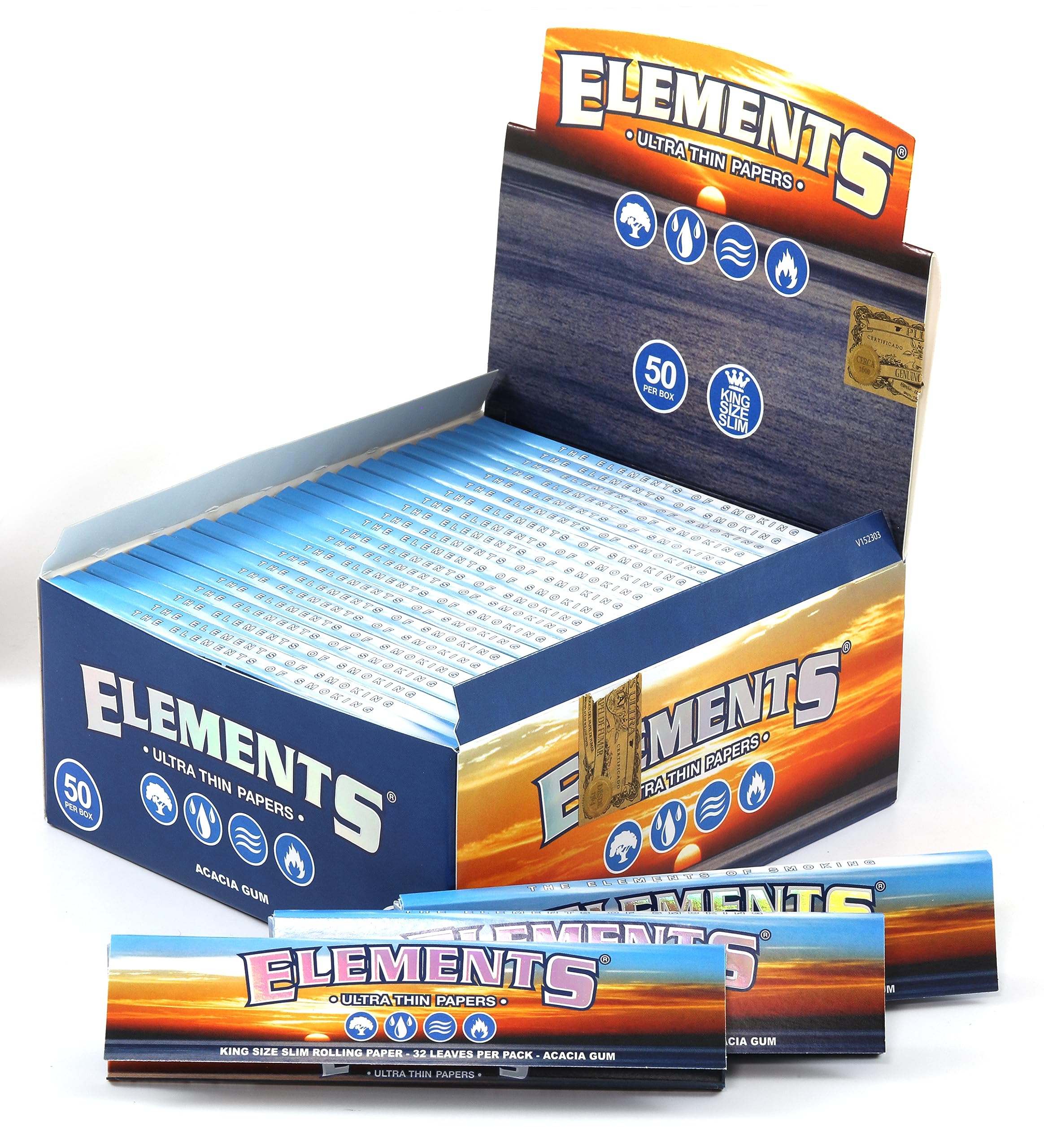 Photograph of product: Elements - King Size Slim Pink Papers