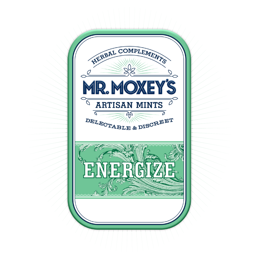 Photograph of product: Energize 1:1 Peppermint Mints (100mg TH-oui/100mg CBC)