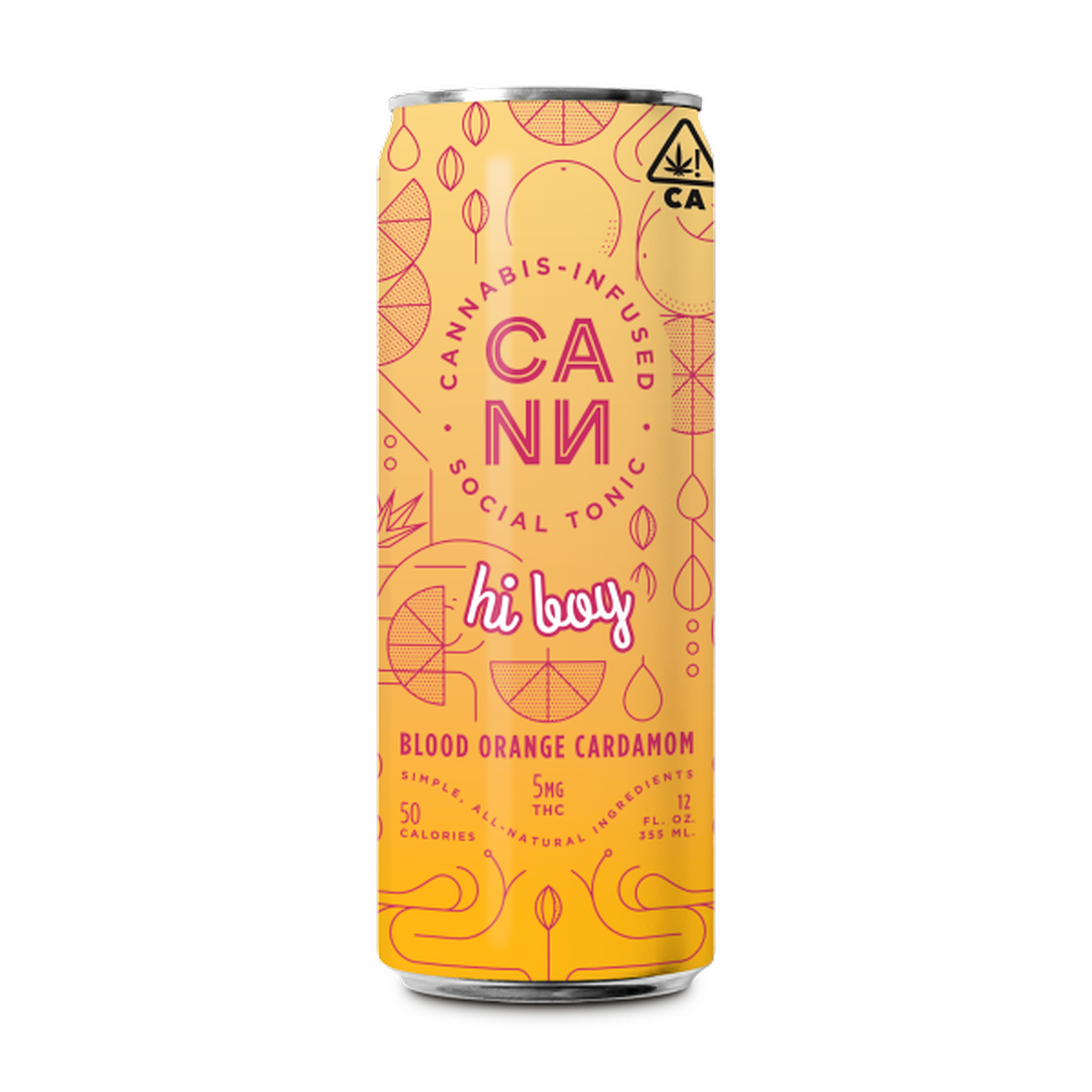 Photograph of product: CANN | Blood Orange Cardamom | 5mg THC x 4 Infused Social Tonic Cans
