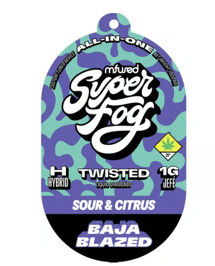 Photograph of product: Baja Blazed Twisted Melted Diamonds Disposable Vape Mfused W2-153-A