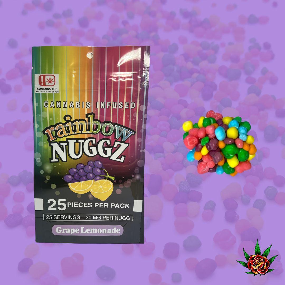 Photograph of Product: Eden Rose- Gummy-Rainbow Nuggz-Grape Lemonade