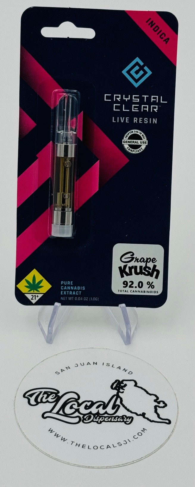 Photograph of product: Grape Krush Live Resin Cartridge