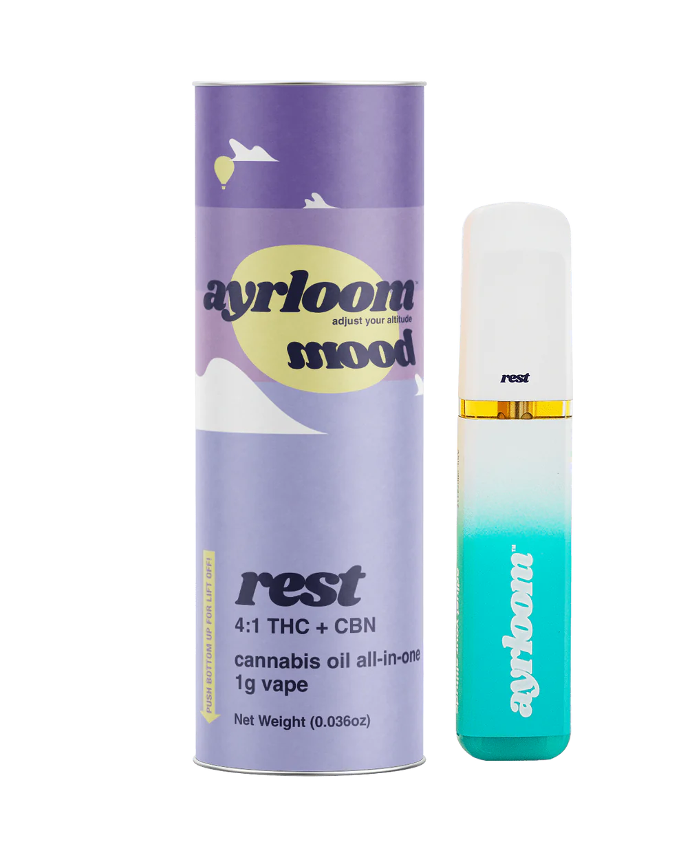 Photograph of product: Ayrloom | Vape 4:1 | TH-oui: CBN | Rest
