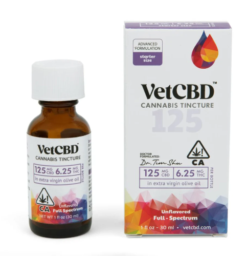 Photograph of product: Vet CBD - 20:1 - 125mg CBD & 6.25mg TH-oui Per Bottle