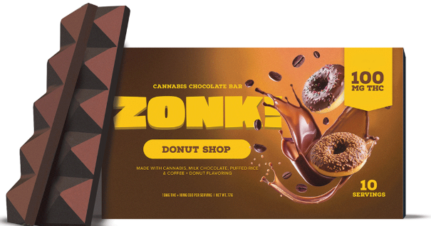 Photograph of product: Donut Shop 100mg Chocolate Bar
