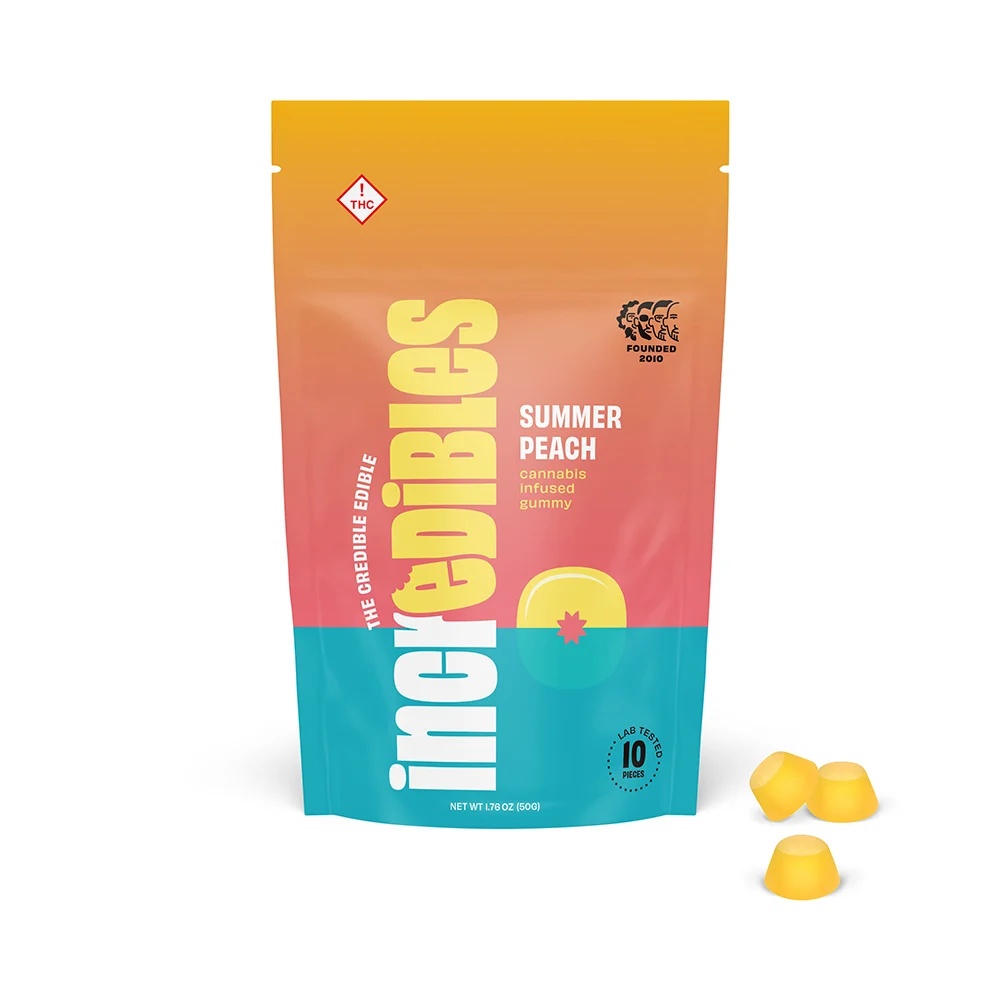 Photograph of product: Summer Peach High Dose | Gummies | 10 pack | 330mg TH-oui