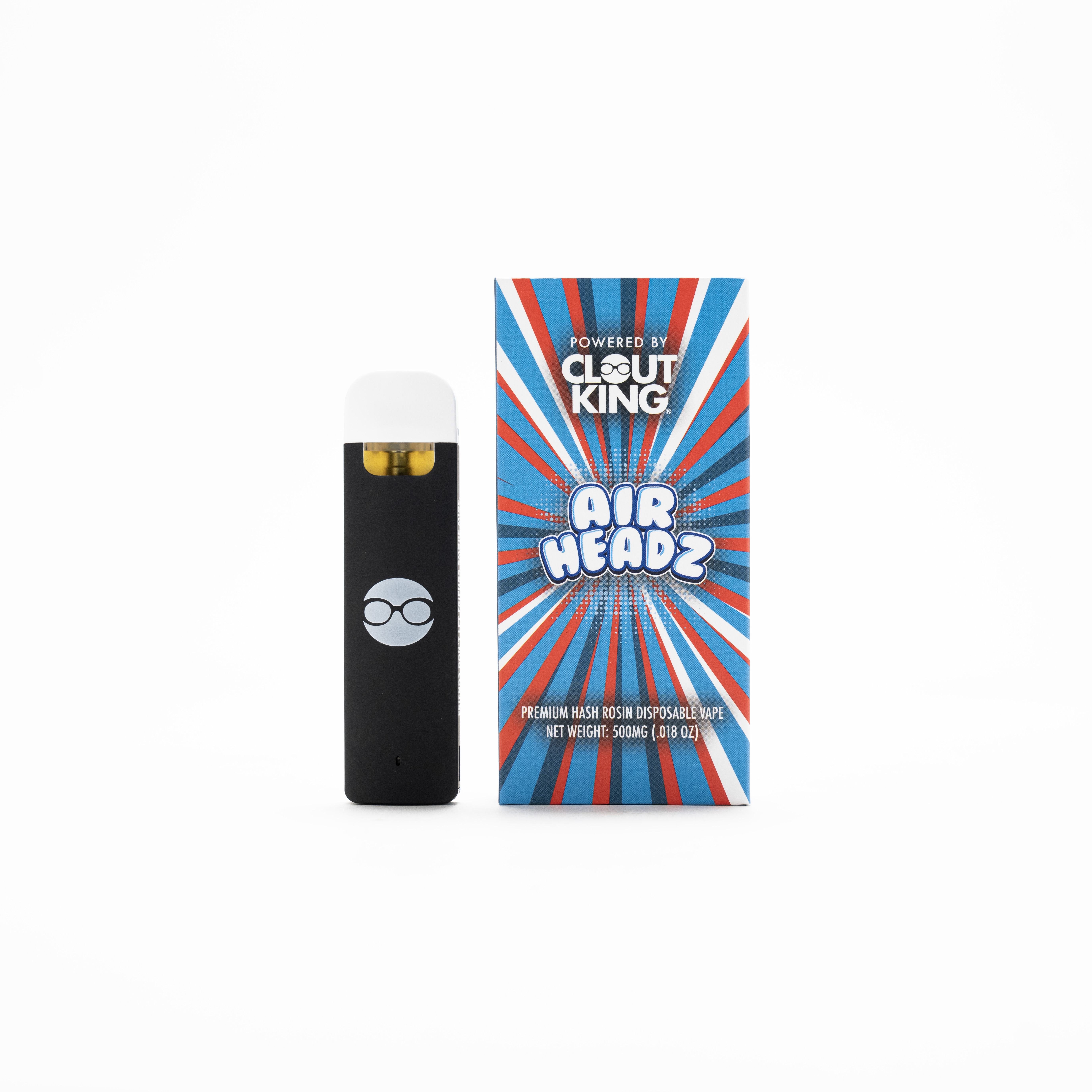 Photograph of product: Clout King | Disposable Vapor Cartridge | Live au chocolat Rosin | Airheadz 3.0 | 0.5g