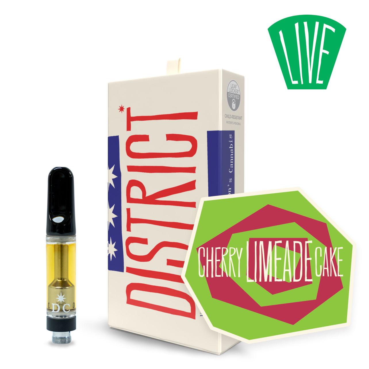 Photograph of product: DC Cherry Limeade Cake LR 0.5g Vape $30