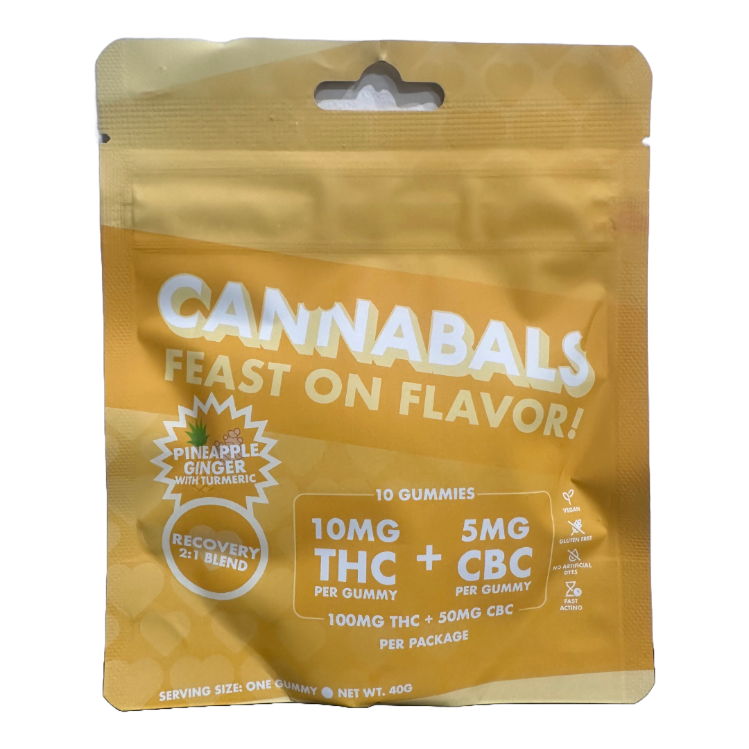 Photograph of product: Cannabals | Mood State | Pineapple Ginger | Recovery | 2:1 | TH-oui:CBD