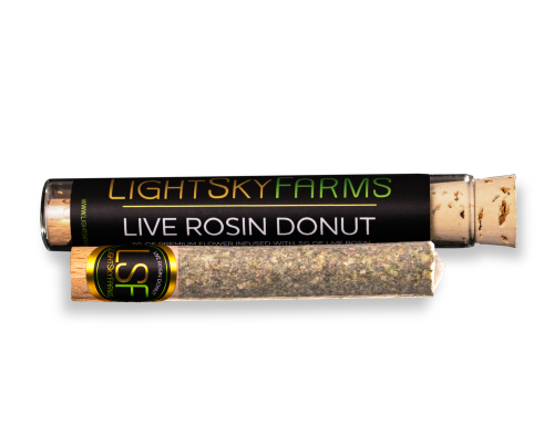 Photograph of product: 2.5G SUNKIZT #17 X FROST D LIVE ROSIN DONUT