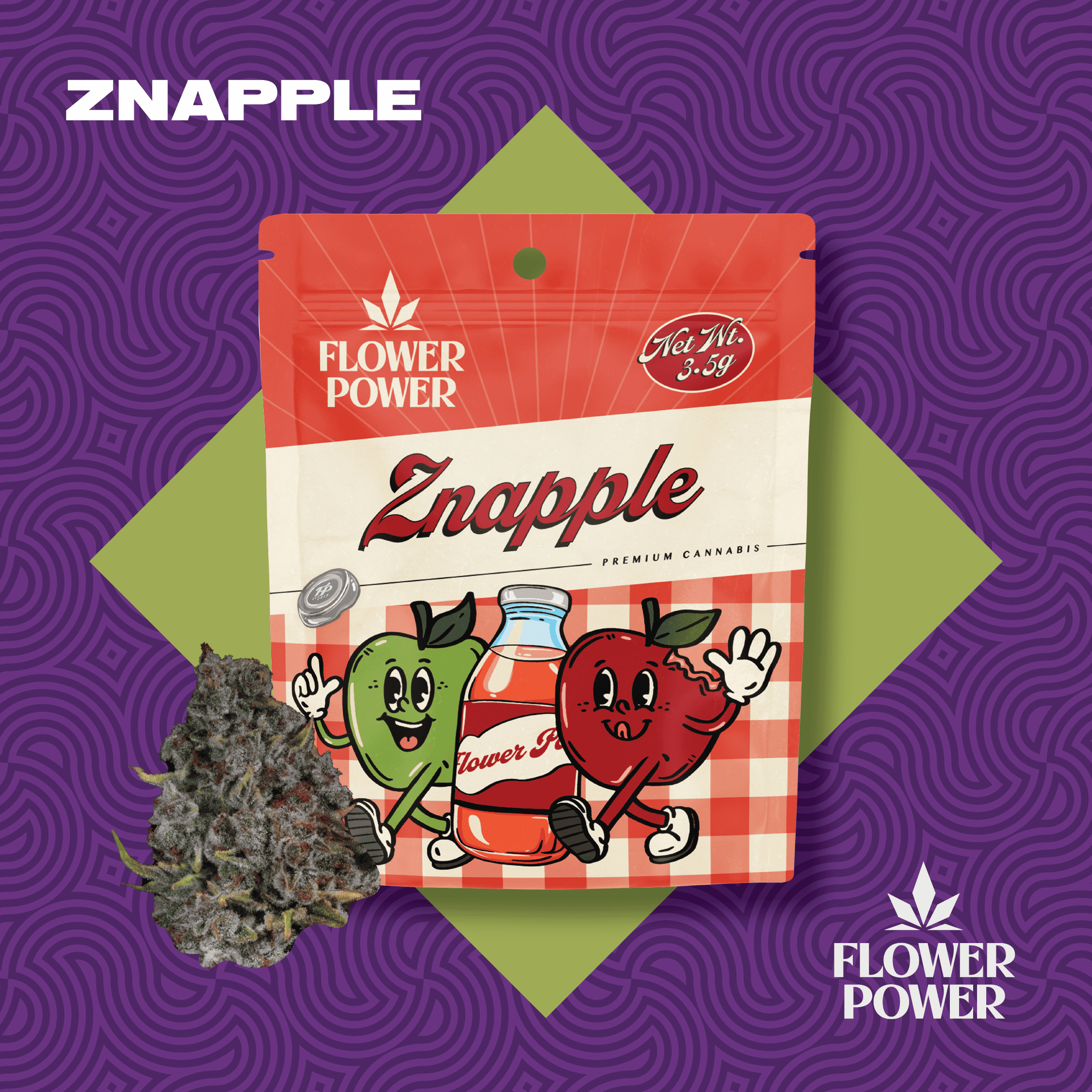 Photograph of product: Flower Power | Znapple | 3.5G Bag
