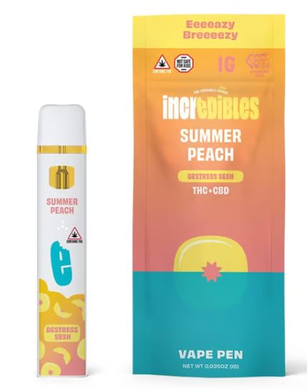 Photograph of product: Destress 7:1 Summer Peach Disposable Vape Pen | 1g