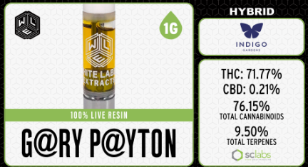 Photograph of product: White Label Extracts | Cured Resin Cartridge Gary Payton