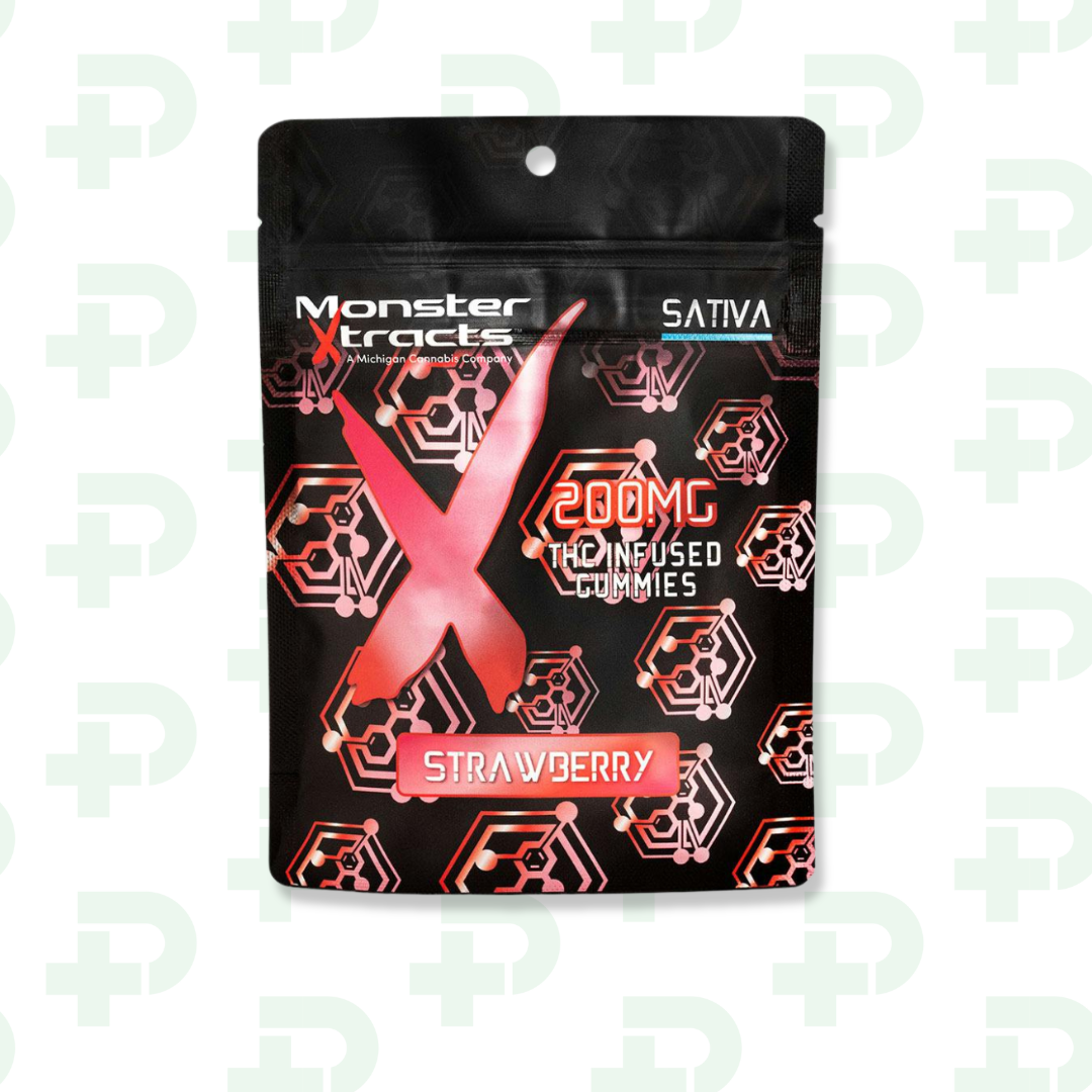 Photograph of product: Monster 200mg Gummy - Oui'd - STRAWBERRY