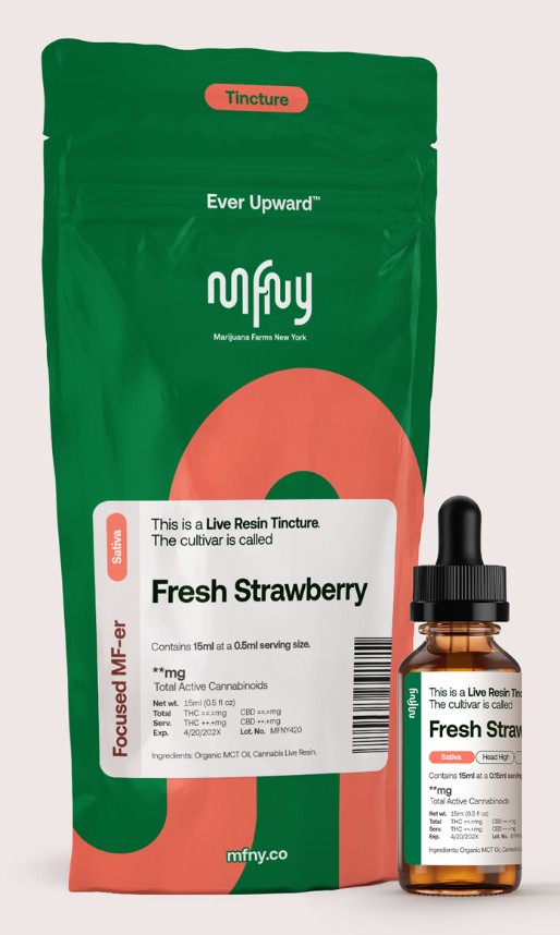 Photograph of product: MFNY | Fresh Strawberry | Live Resin Tincture | 15ml | 394mg