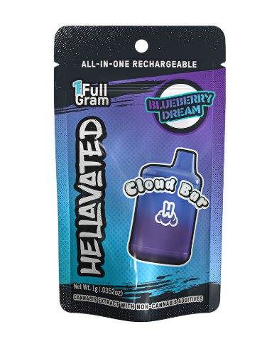 Photograph of product: Hellavated - BLUEBERRY DREAM - Disposable Distillate Cartridge - (2g) - H