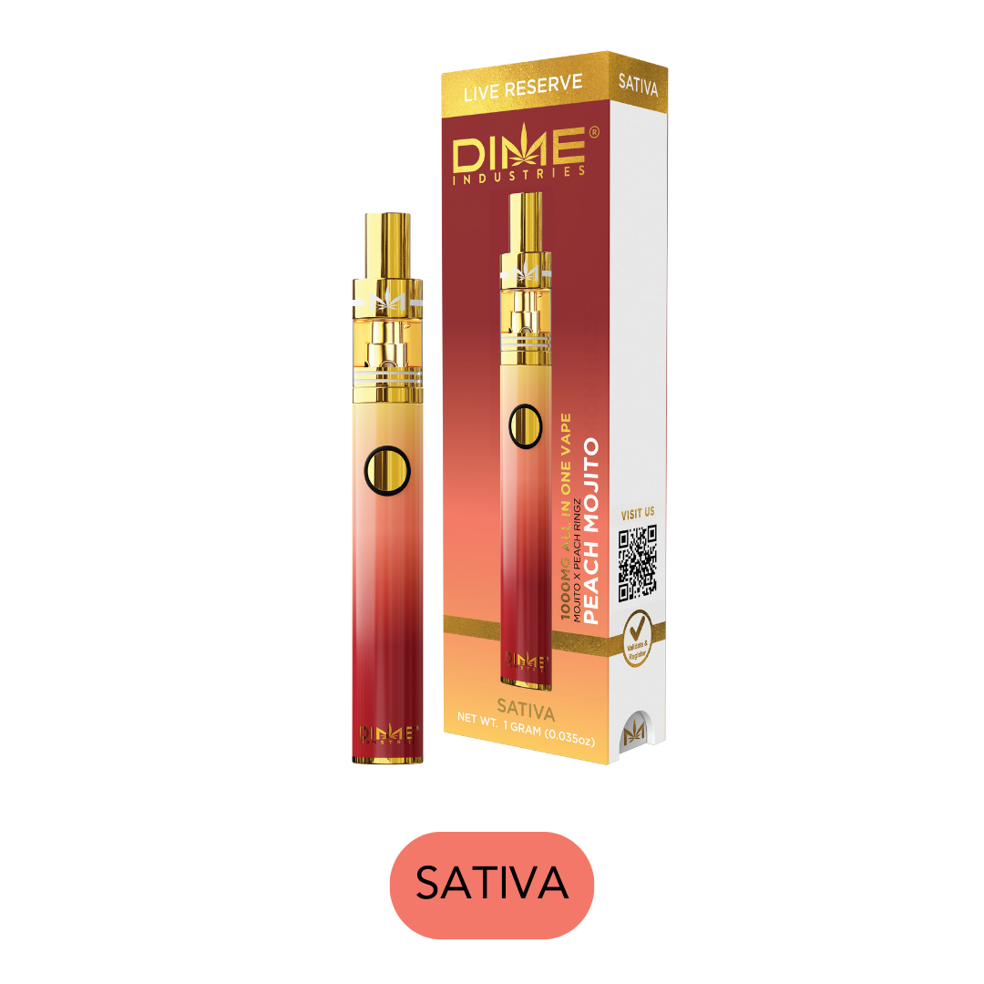 Photograph of product: Dime Industries - Live Resin - Peach Mojito - RTU - 1.0g