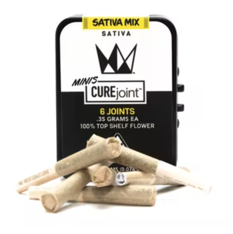 Photograph of product: 6 PACK - SATIVA MIX .35G - WEST COAST CURE