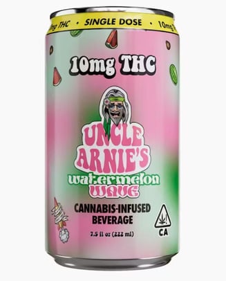 Photograph of product: UNCLE ARNIES - BEVERAGE - 10MG - 7.5OZ - WATERMELON WAVE