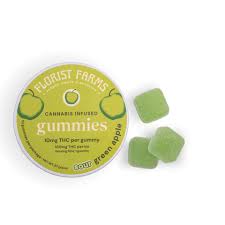 Photograph of product: Florist Farms - Sour Green Apple Bliss - Gummies - 100mg