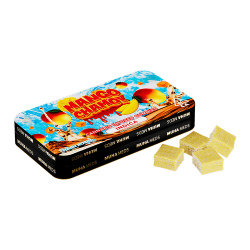 Photograph of product: Muha Meds 200mg au chocolat Rosin Gummies 10Pck | Mango Chamoy