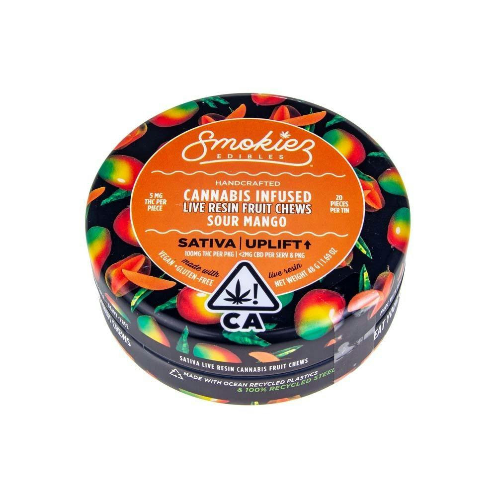 Photograph of product: Smokiez | Sour Mango Live Resin Gummies (100mg TH-oui)