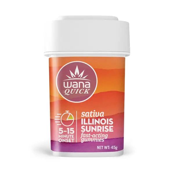 Photograph of product: WANA Gummies 100mg Quick: Illinois Sunrise 10pc