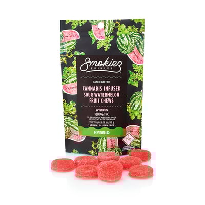 Photograph of product: Smokiez Sour Watermelon Hybrid 10pk
