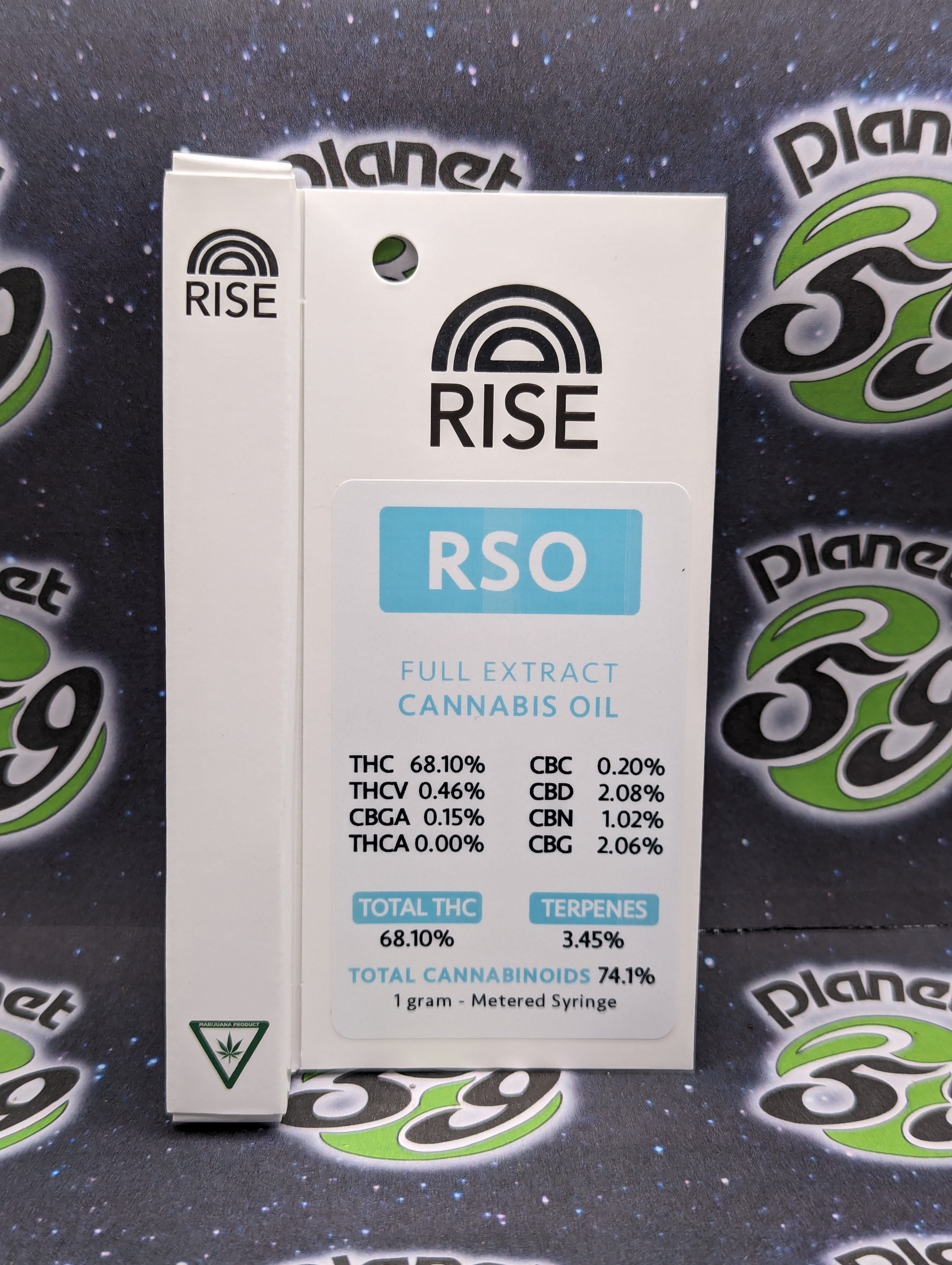 Photograph of product: RISE | RSO Syringe