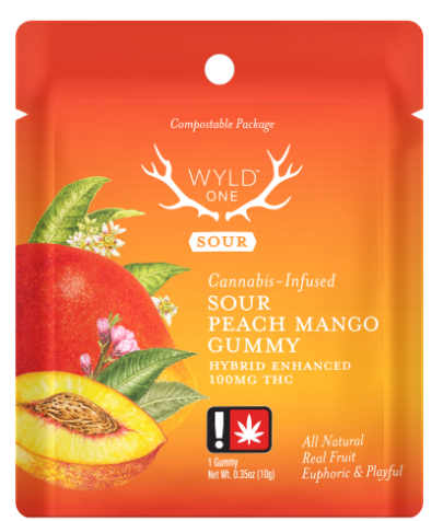 Photograph of product: Wyld One | High Dose | Sour Peach Mango* | 100mg