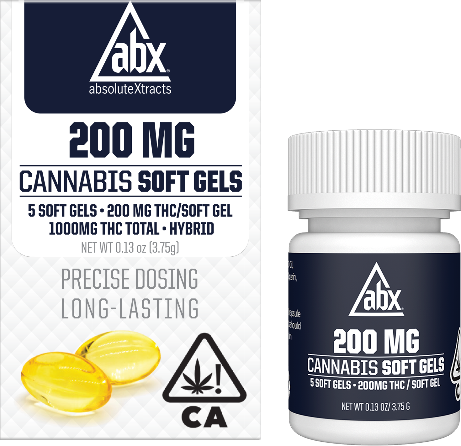 Photograph of product: ABX - 200mg - 5ct Soft Gels - Softgels