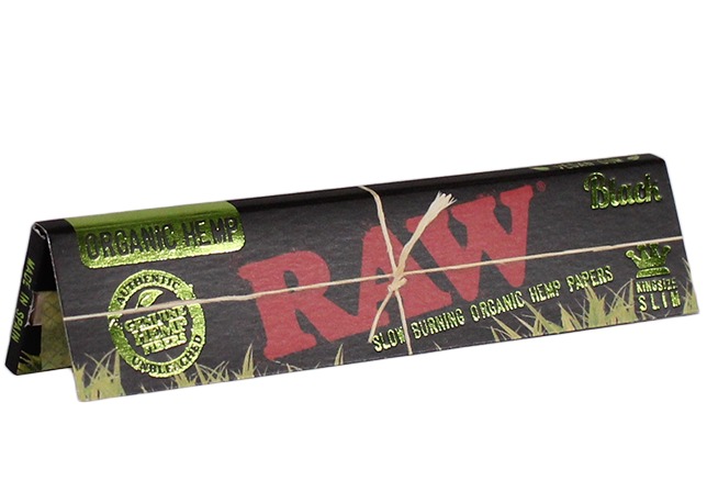 Photograph of product: RAW | Black King Size Organic Hemp Rolling Paper - 32Pc