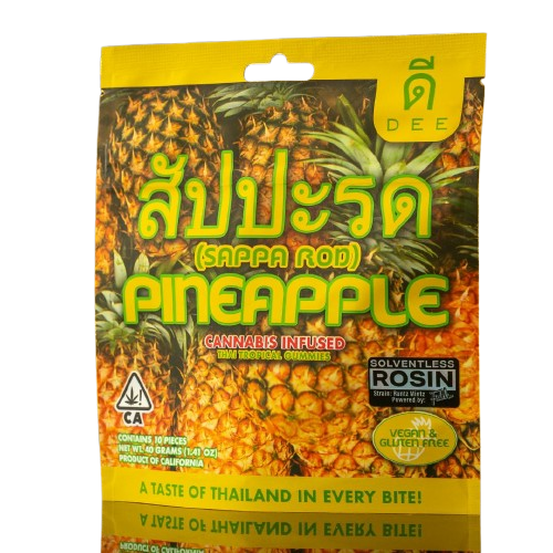 Photograph of product: Dee Thai | Pineapple Rosin Gummies | 100mg