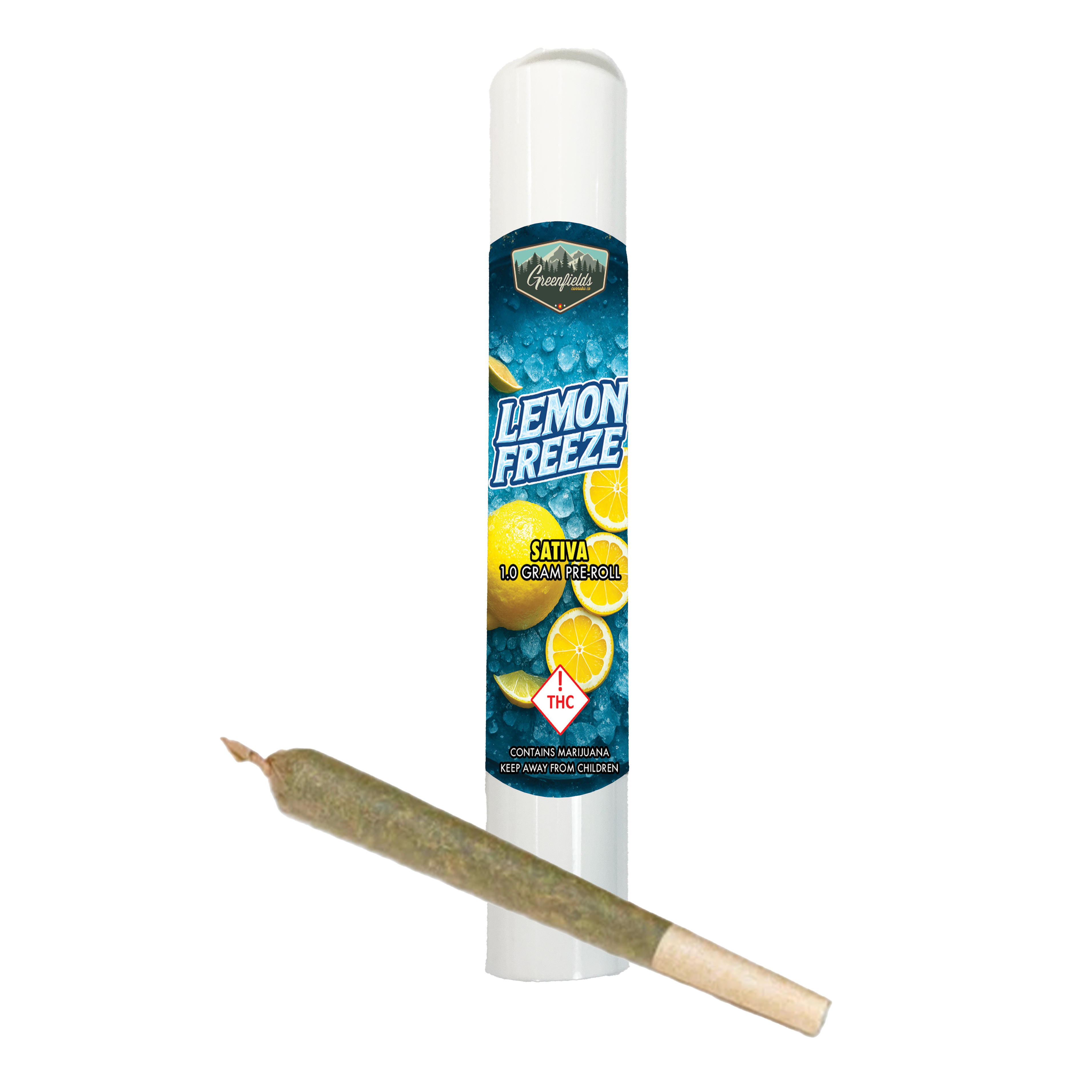 Photograph of product: Lemon Freeze Pre-Roll by Greenfields