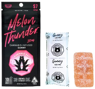 Photograph of product: Melon Thunder [H] - 100MG Gummy Single