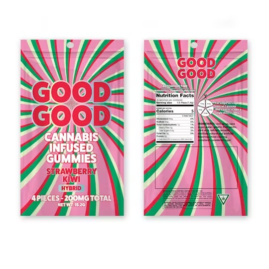 Photograph of product: Good Good - Strawberry Kiwi - 200mg Gummies (4x50mg)