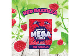 Photograph of product: Choice MEGA Chews - 200mg Gummies - Red Razzilla (S)
