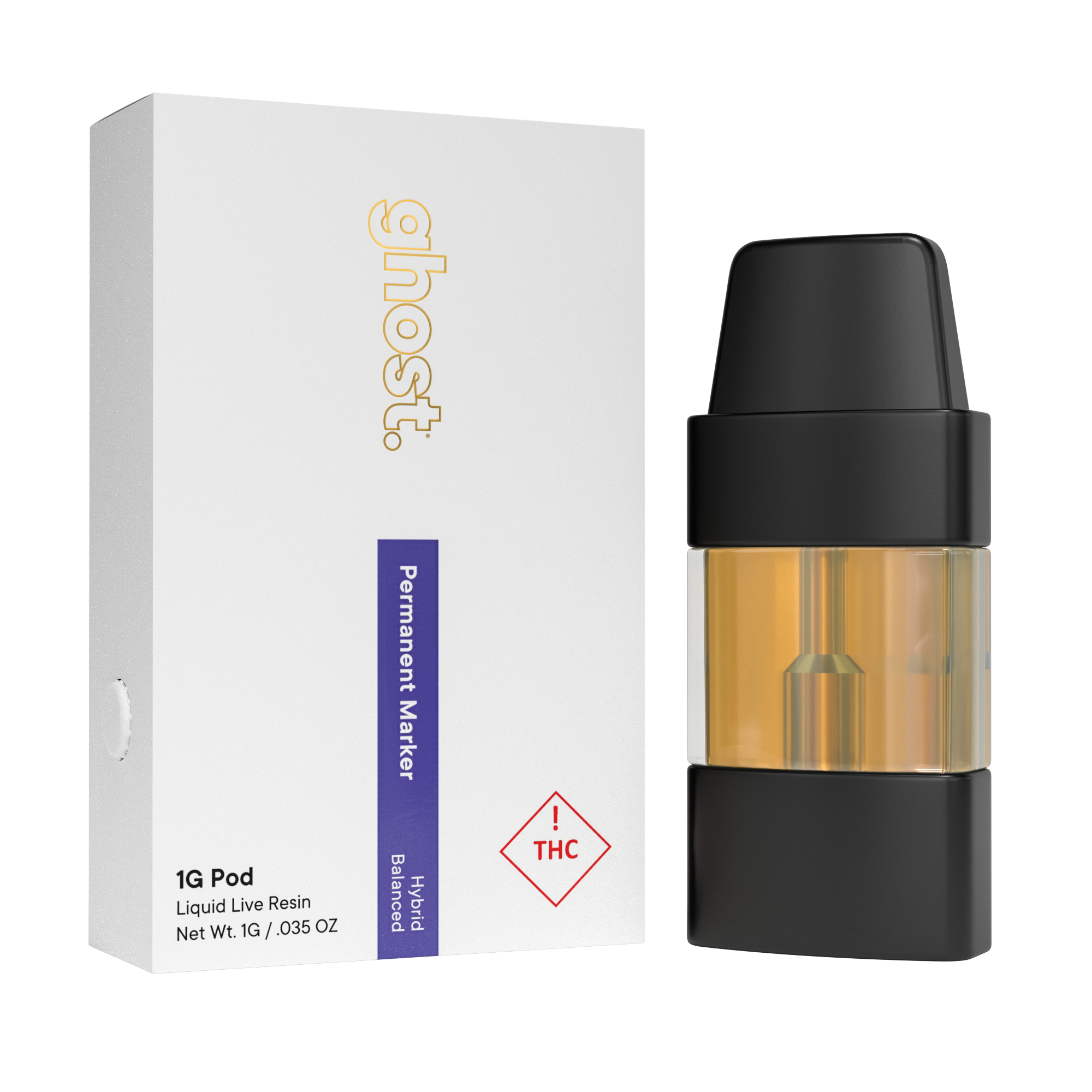 Photograph of product: Permanent Marker Live Resin Pod 1g | Ghost