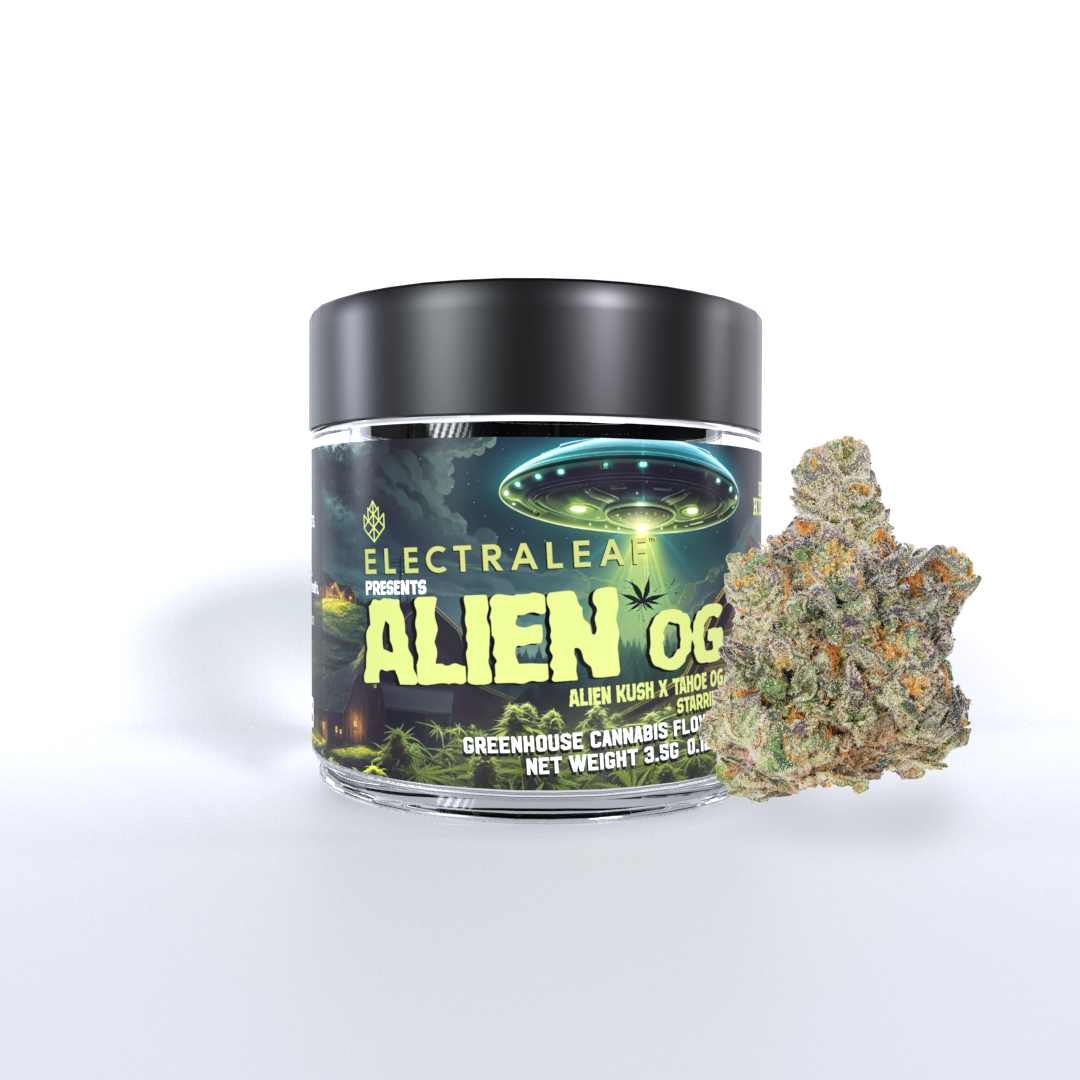 Photograph of product: Electraleaf Alien OG Flower 3.5g