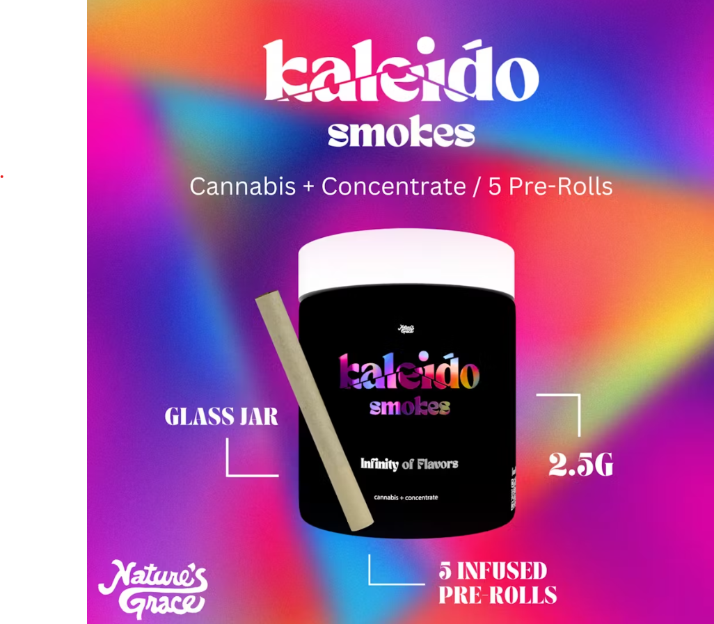 Photograph of product: NGW Kaleido Smokes Infused PreRolls - Wild Ghost Berry2.5g (5 pk)