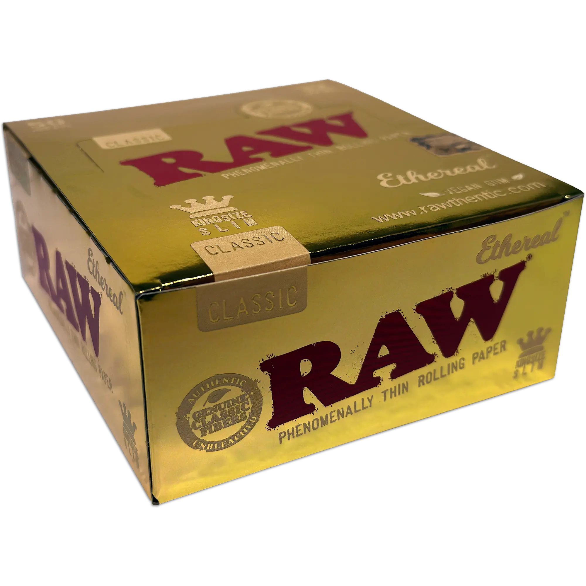 Photograph of product: Raw - Gold Ethereal - King Size Papers
