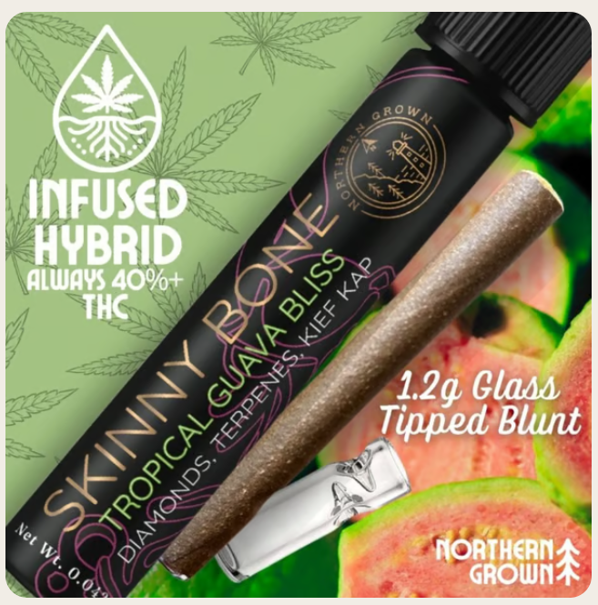 Photograph of Product: Skinny Bone - Tropical Guava Bliss Infused Blunt | 1.2g