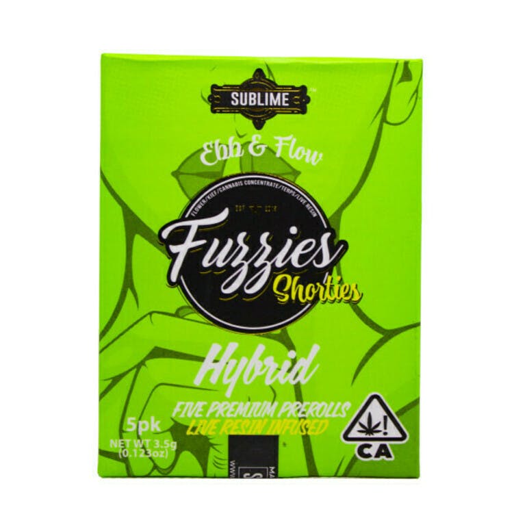 Photograph of product: Fuzzies Shorties LR Pre-Rolls Hybrid 3.5g ( 5pk )